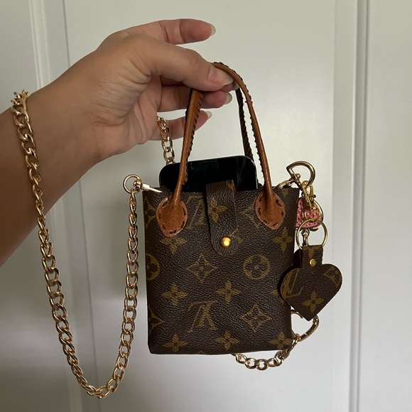 🤎 Micro Mini handmade Louis Vuitton Monogram Tote with non-brand chain 🤎 - Picture 11 of 15